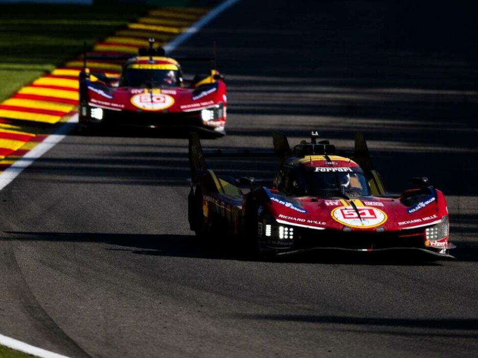 Der Ferrari #51 setzte sich in Spa gegen die #50 durch