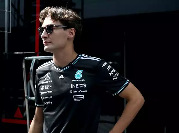Titel-Bild zur News: George Russell (Mercedes) beim Formel-1-Rennen in Österreich 2025